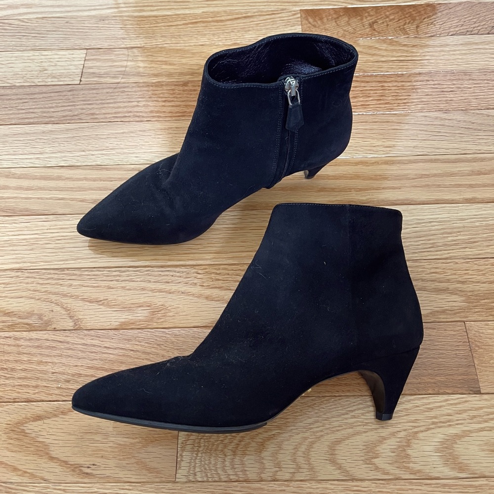 prada suede ankle booties